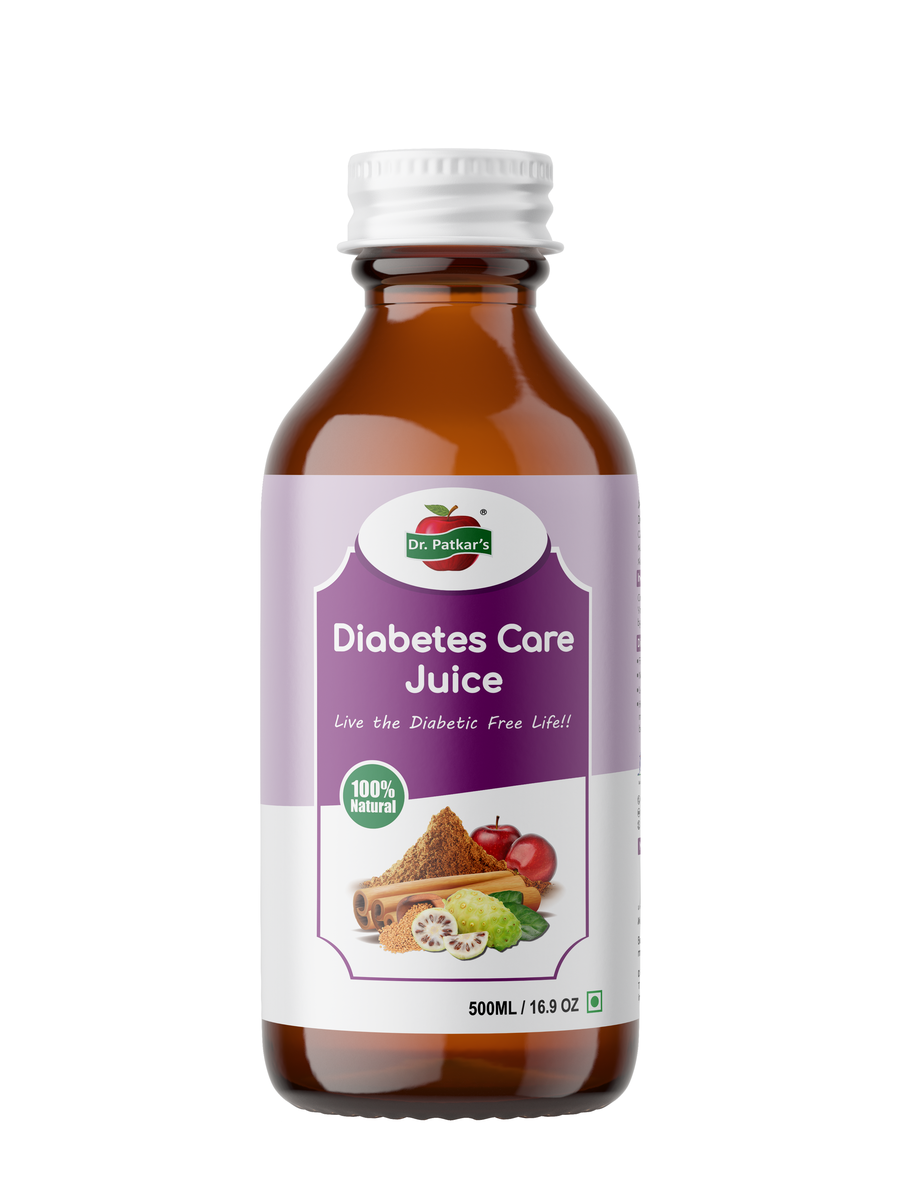 Dr. Patkar's Diabetes Care Juice 500 ml | Sugar Management | 8 Anti-Diabetic Herbs | Blend of Grapes Seed, Amla,Giloy,Jamun,Neem & 4 others to manage blood glucose | Health Drink